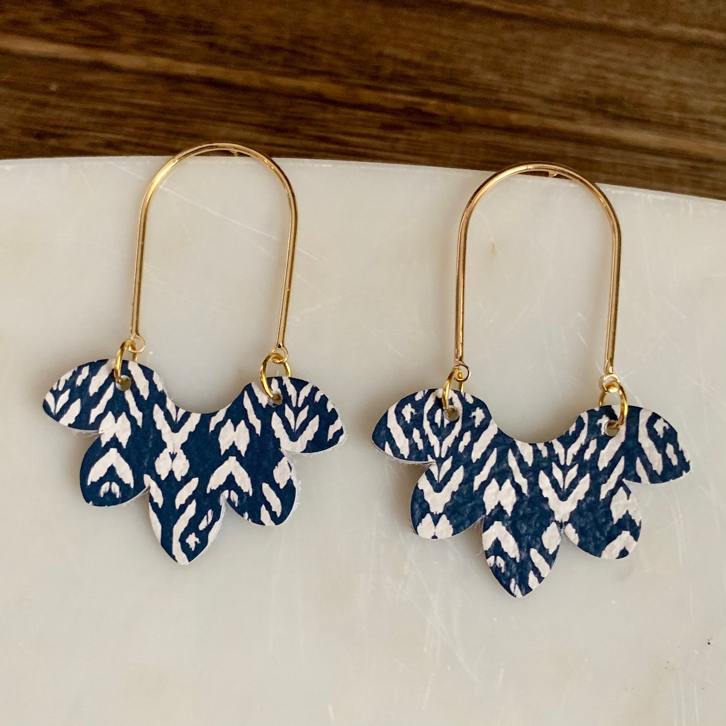 Navy Shibori Bohemian | Gold Arches