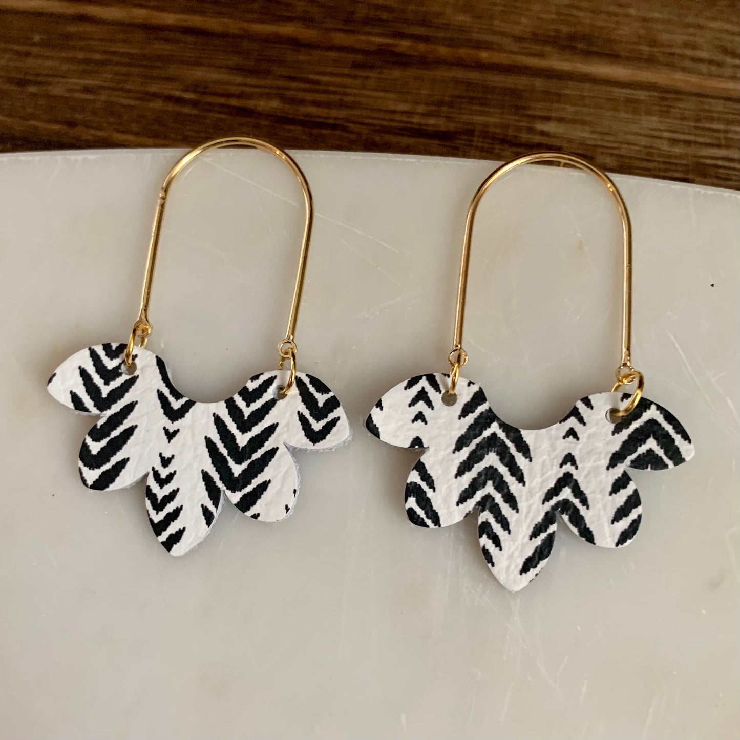 White Broken Chevron | Gold Arches
