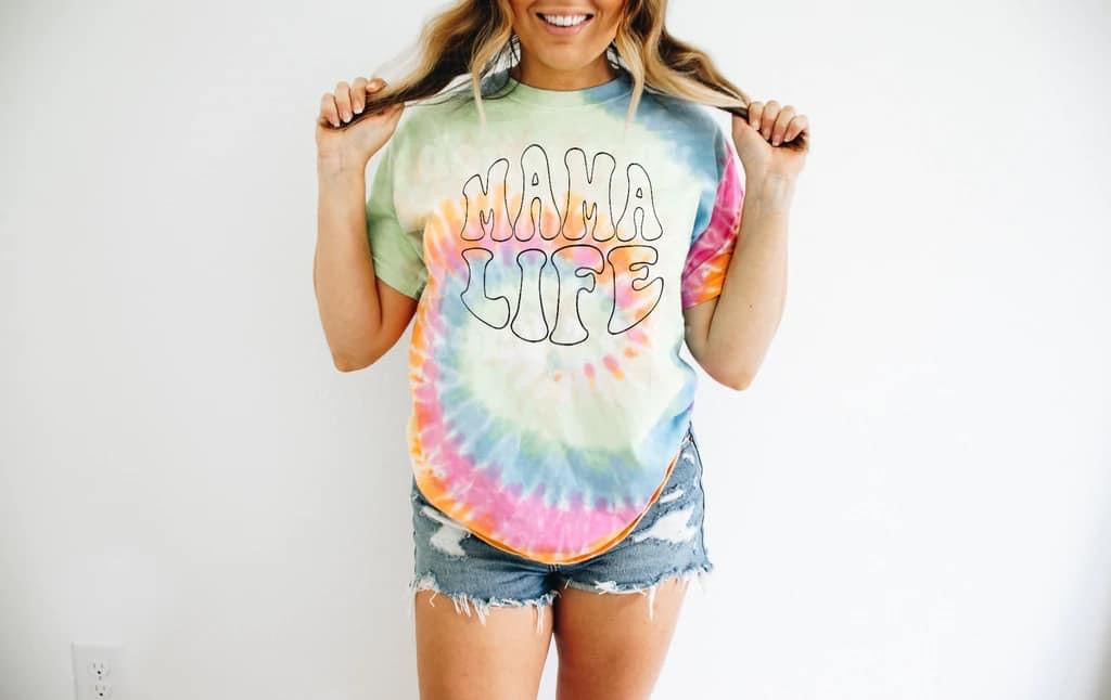 Mama Life Tie Dye Tee