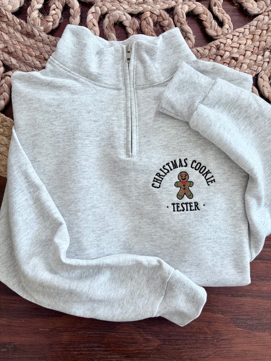 Christmas Cookie Tester Quarter-Zip