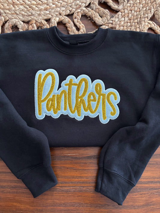 Youth Panthers Double Appliqué Crew